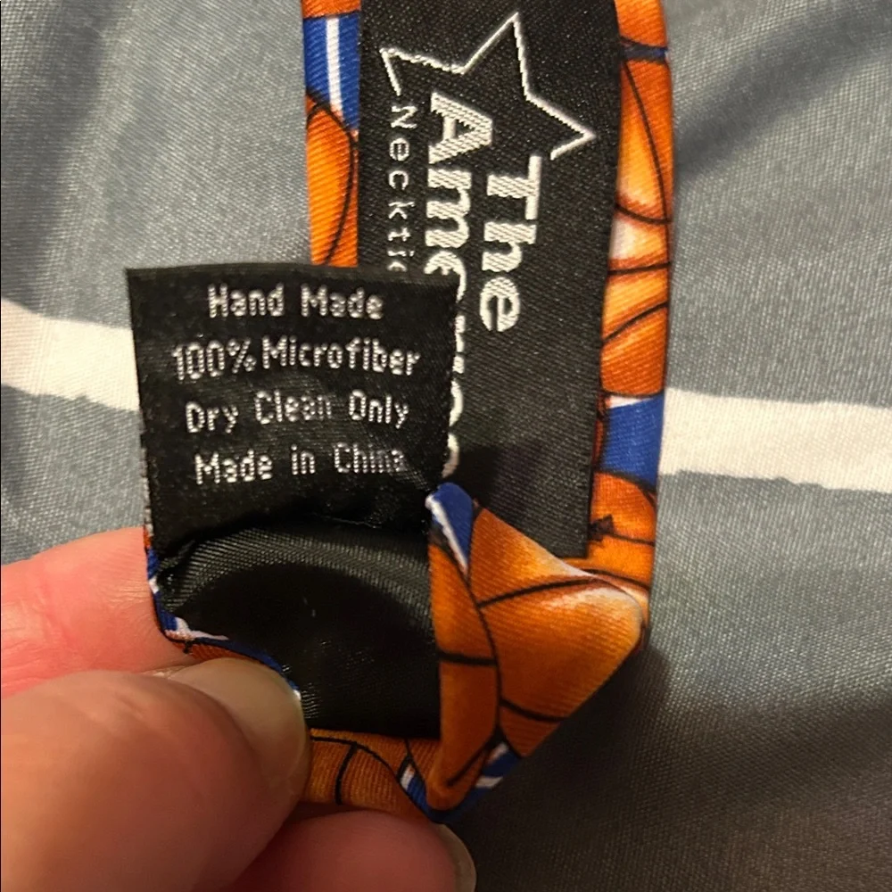 Basketball Patterned Kids Skinny Tie